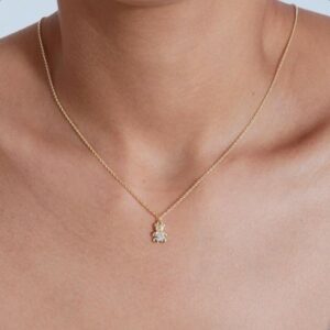 Colar Dourado Teddy com Zircônia | Banho ouro 18k