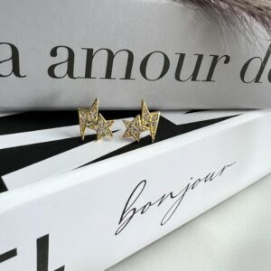 Brinco Ray Star Dourado | Banho Ouro 18k