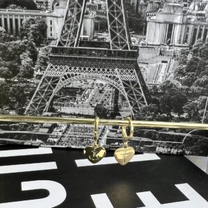 Argola Dourada Cruz e Âncora | Banho Ouro 18k