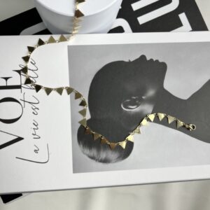 Choker Triangulos lisos / banho ouro