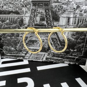 ARGOLA COM PINO ITALIANO LISA | BANHO OURO 18K