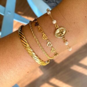 PULSEIRA CORDÃO BAIANO 2MM | BANHO DE OURO 18K