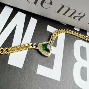 Pulseira de Elos Coração Dourada | Banho Ouro 18k