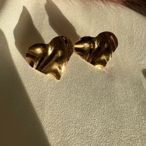 Brinco Coração | Banho ouro 18k