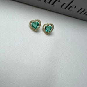 Brinco Eloise Love Turmalina | Banho Ouro 18k