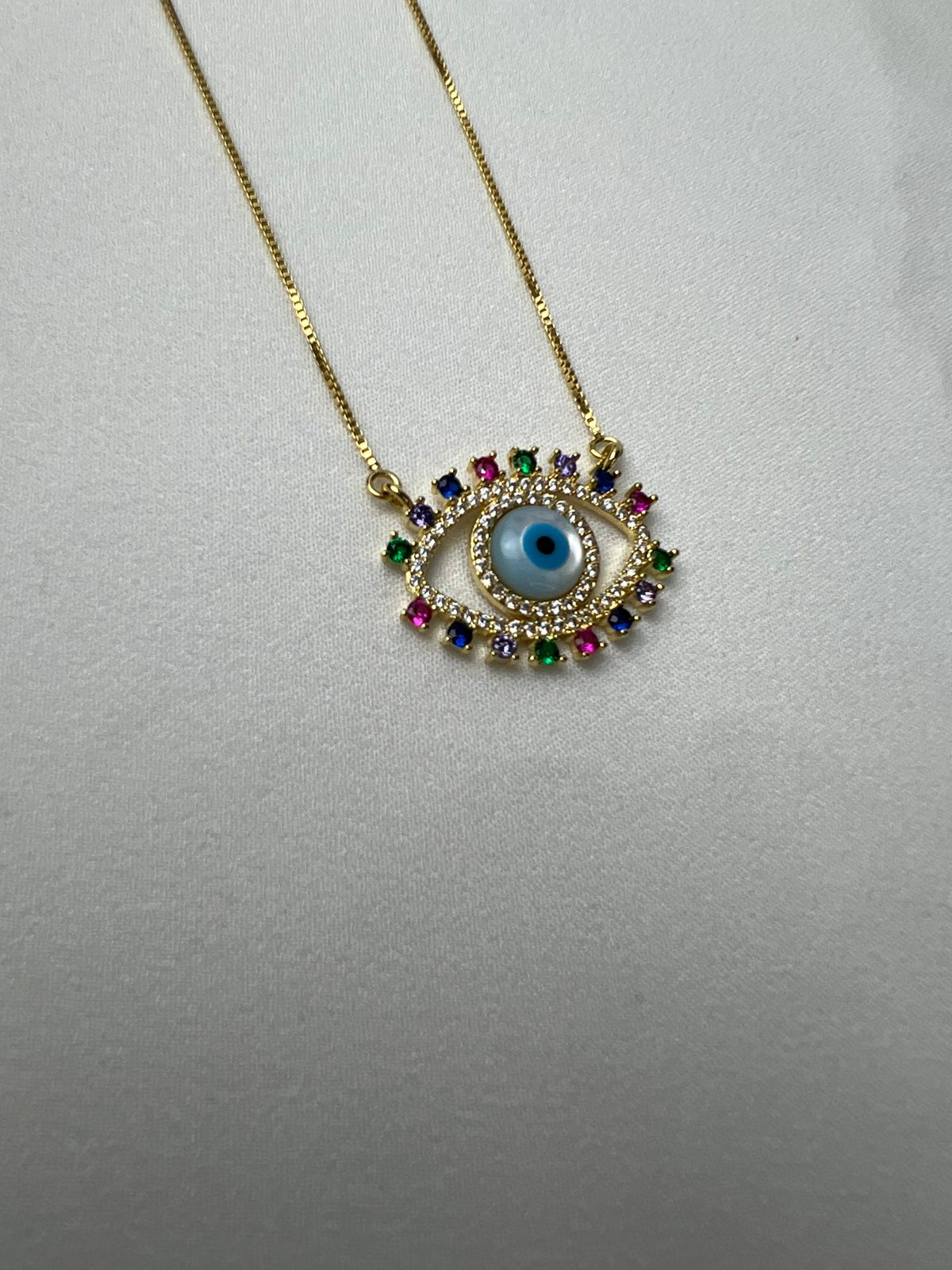 Colar Olho Grego July | Banho Ouro 18k - Imagem 2