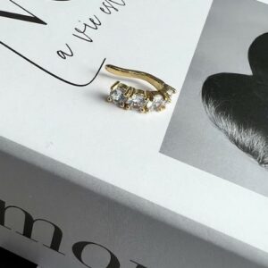 Piercing Dourado Gabi Zicônias | Banho Ouro 18k