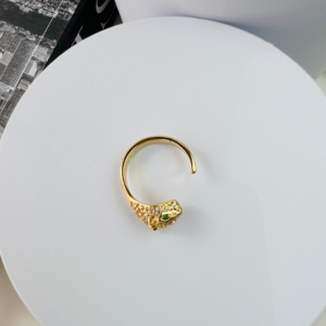 Anel Tiger Ajustável Dourado | Banho Ouro 18k