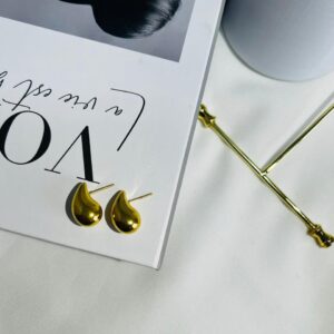 Argola Gota Abaulada TAM M | Banho Ouro 18k