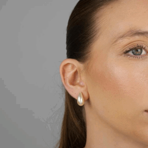 Brinco Gota Pérola | Banho Ouro 18k