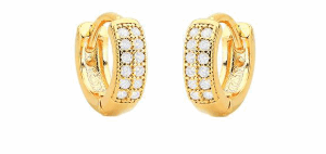 Argola Cravejada Zircônias | Banho Ouro 18k "P"