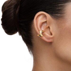 Piercing Fake Onda Liso | Banho Ouro 18k