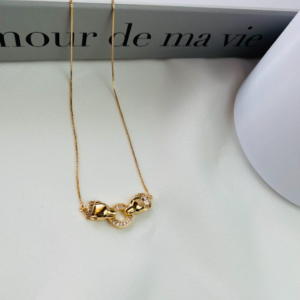 Colar Tiger com Zircônias | Banho Ouro 18k