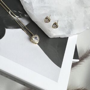 CONJUNTO CORAÇÃO | BANHO DE OURO 18K